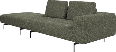 Amsterdam sofa with footstool on left side