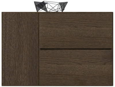 Lugano wall mounted wall system with drop down door