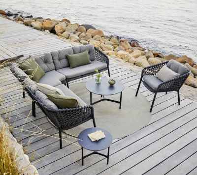 Ocean lounge chair cushion set