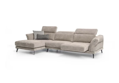 Sky — Sofa with pull-out seat, adjustable headrest, and folding armrest