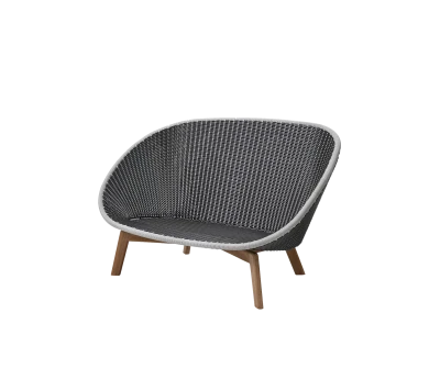 Peacock 2-seater sofa w/teak legs
