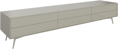 Fermo media unit with drop down door and drawer