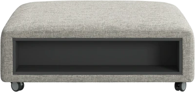 Hampton footstool on wheels with storage left and right sides