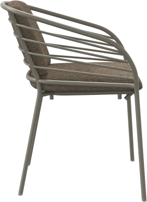 Cancún dining chair with arm & spilvens