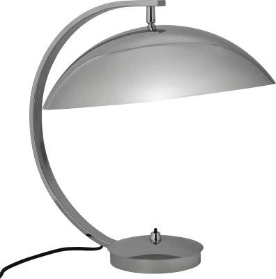 Shelter table lamp metal/fabric