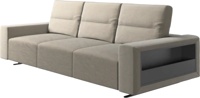 Hampton sofa with adjustable back and storage on the right side