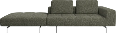 Amsterdam sofa with footstool on left side