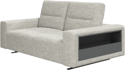 Hampton sofa with adjustable back and storage on the right side