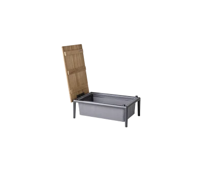 Conic box table, 74x52 cm