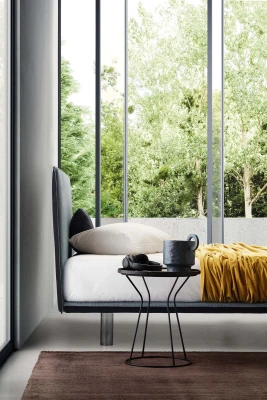 Snap — Space-saving design bed with a smooth, padded headboard.