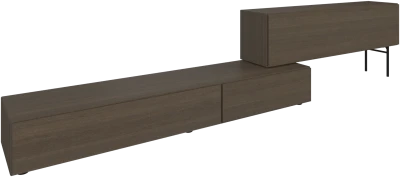 Lugano wall system with drop down doors