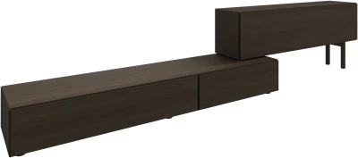 Lugano wall system with drop down doors