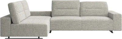 Hampton corner sofa with adjustable back and storage on right side