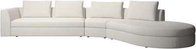 Bergamo sofa with round lounging unit,right