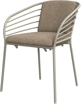 Cancún dining chair with arm & spilvens