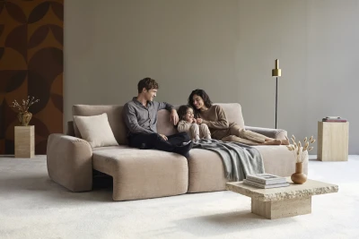 Norum Sofa Bed Chaise With Chunky Arms