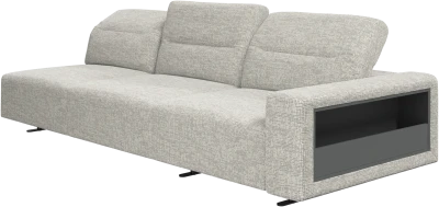 Hampton sofa with adjustable back and storage on the right side