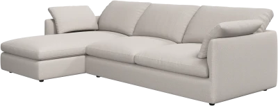 Milano sofa with chaise longue left