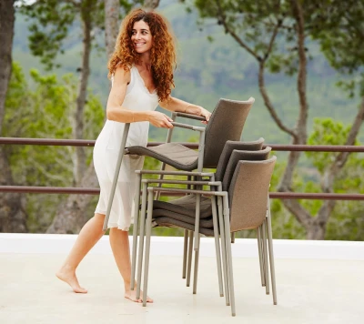 Core armchair, stackable