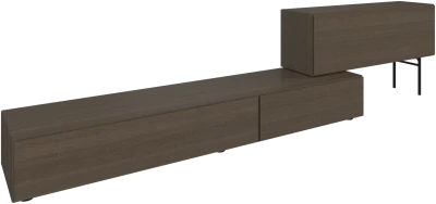 Lugano wall system with drop down doors and drawer