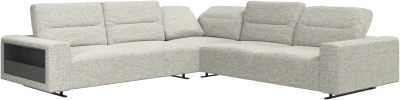 Hampton corner sofa with adjustable back and storage on left side