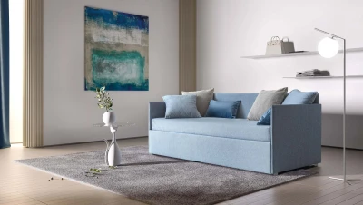 Camomilla — Daybed with three-sided backrest.