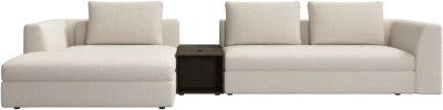 Bergamo chaise longue sofa with storage
