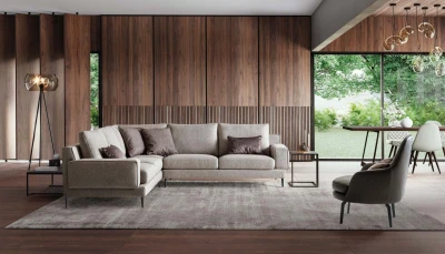 Kennedy — Modern sofa with a linear design.