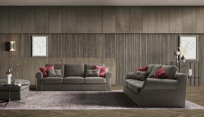 Abby — Sofa with a traditional and classic appearance.