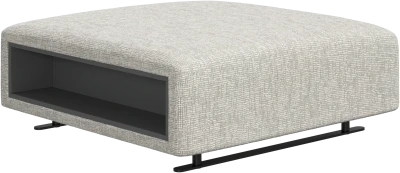 Hampton footstool with storage left and right sides