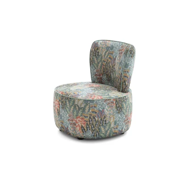 Tania — Fully padded armless armchair and a high curved backrest for superior comfort.
