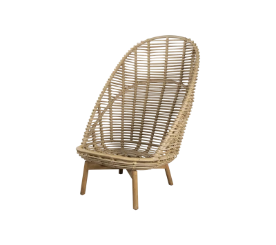 Hive highback chair w/teak legs