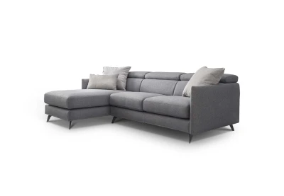 Vanessa — Modern sofa with adjustable headrests and asymmetrical corner seating.