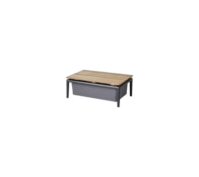 Conic box table, 74x52 cm