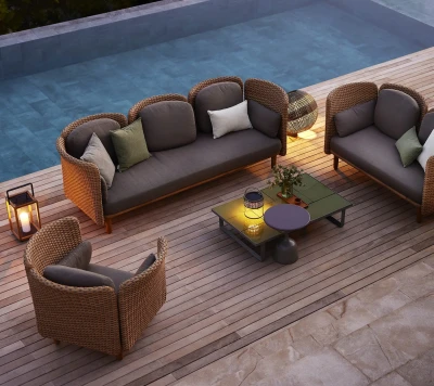 Arch lounge chair w/high arm-/backrest