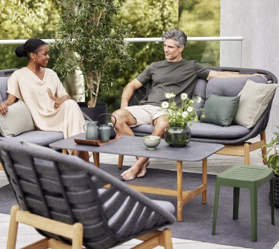 Strington lounge chair w/teak base