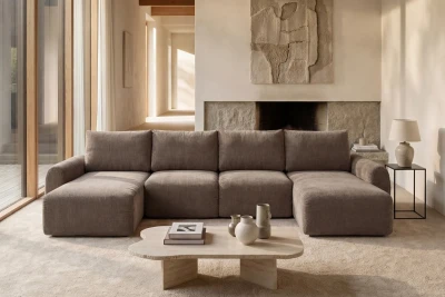 Norum Sofa Bed U-shape With Curve Arms