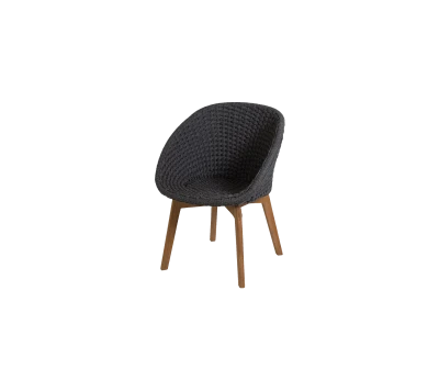 Peacock chair w/teak legs