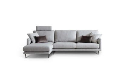 Tidy — Minimalist design sofa with optional headrest.
