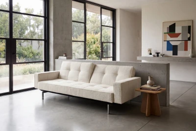 Dublexo Chrome Sofa Bed With Arms