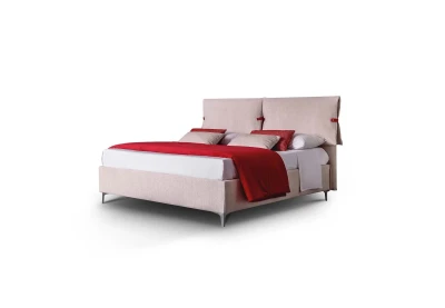 Primrose — Space-saving bed with a headboard featuring large padded cushions secured with buckles.