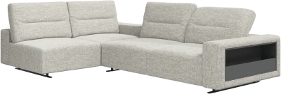 Hampton corner sofa with adjustable back and storage on right side